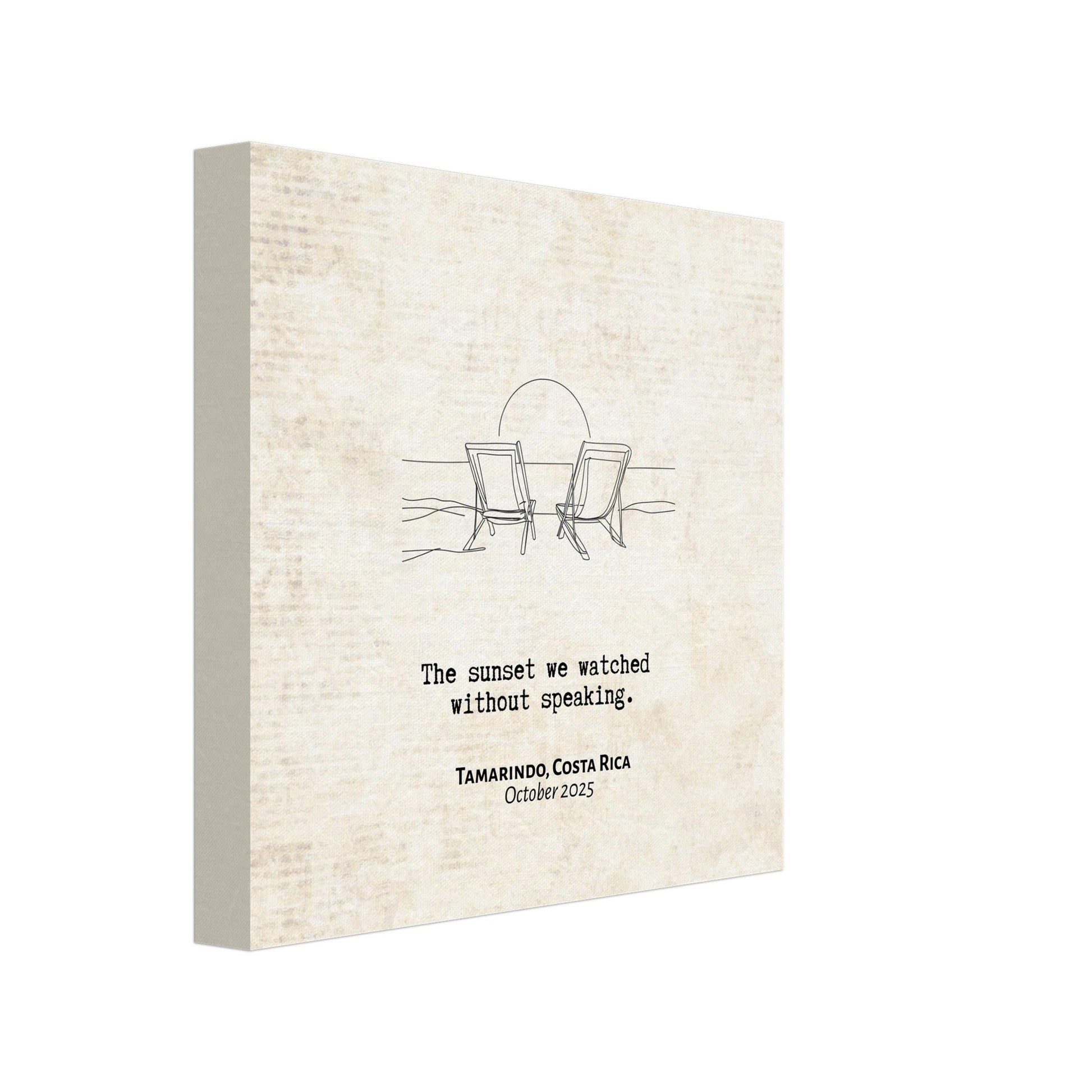 "The Sunset Without Speaking" - Personalized Travel Micro Memory Canvas - Out of Office Outfitters - 