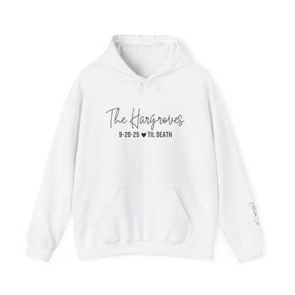 Til Death Personalized Wedding Hoodie - Out of Office Outfitters - Hoodie