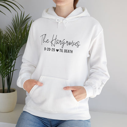 Til Death Personalized Wedding Hoodie - Out of Office Outfitters - Hoodie