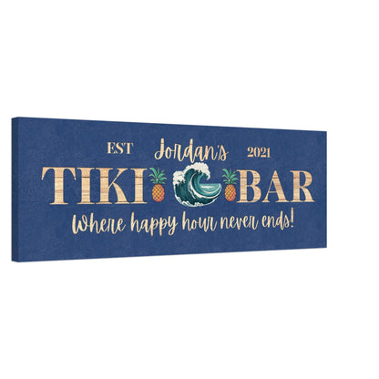Tropical Tiki Bar Sign Canvas - Out of Office Outfitters - Print Material
