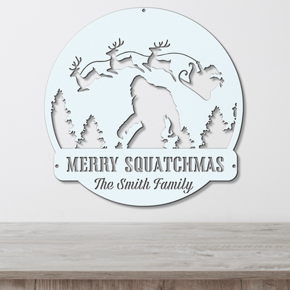 Twas the Night Before Sasquatch Christmas Card Display - Out of Office Outfitters - Die - Cut Sign