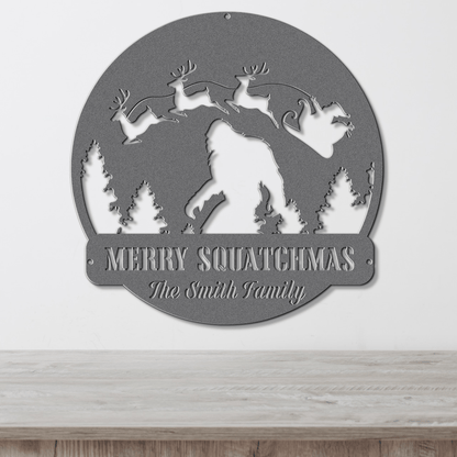 Twas the Night Before Sasquatch Christmas Card Display - Out of Office Outfitters - Die - Cut Sign