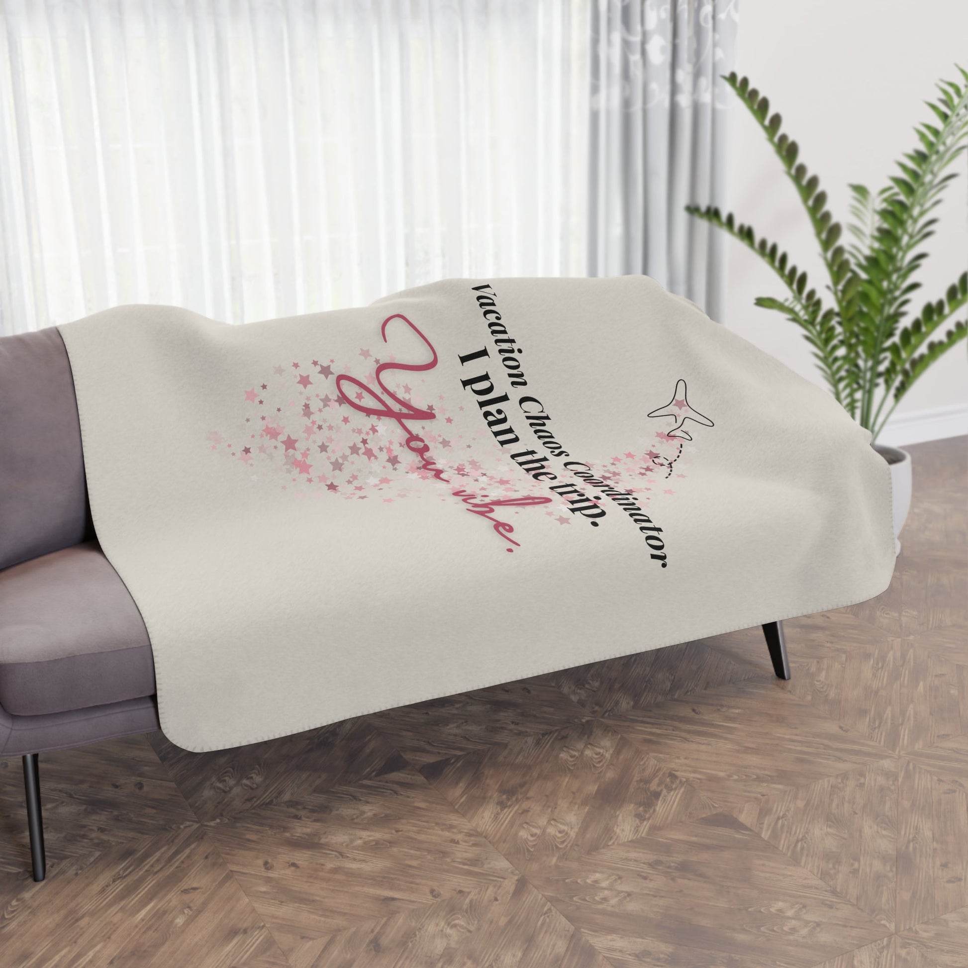 Vacation Chaos Coordinator Blanket - Warm Sherpa Travel Throw - Out of Office Outfitters - Home Decor