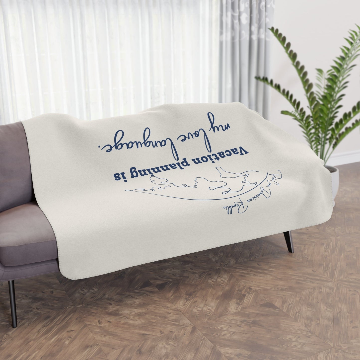 Vacation Planning is My Love Language Blanket - Warm Sherpa Travel Throw - Out of Office Outfitters - Home Decor