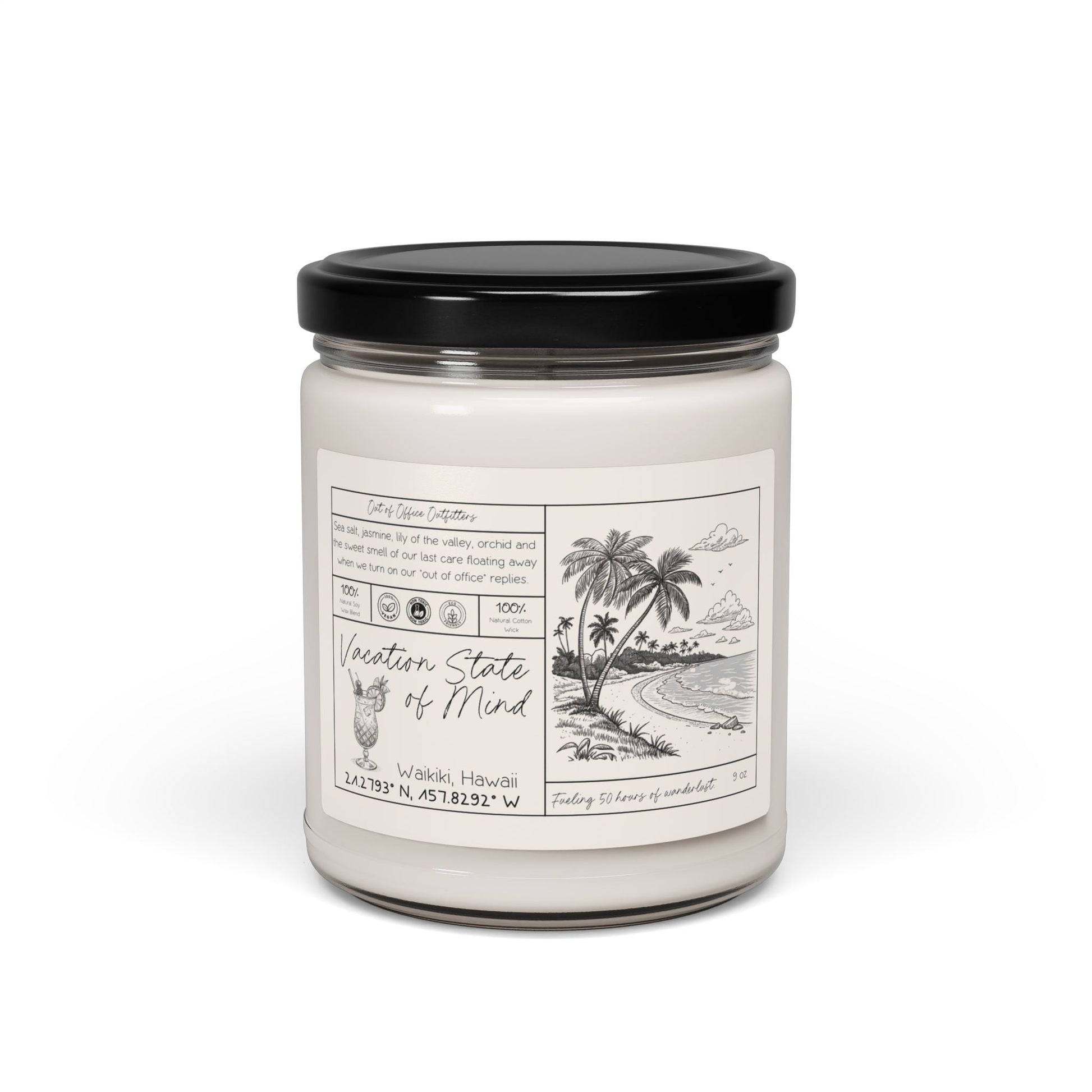 Vacation State of Mind Personalized Giftable Candle for Travelers - Out of Office Outfitters - Home Decor