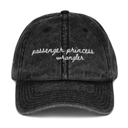 "Passenger Princess Wrangler" Funny travel hat for vacation planners - mock up