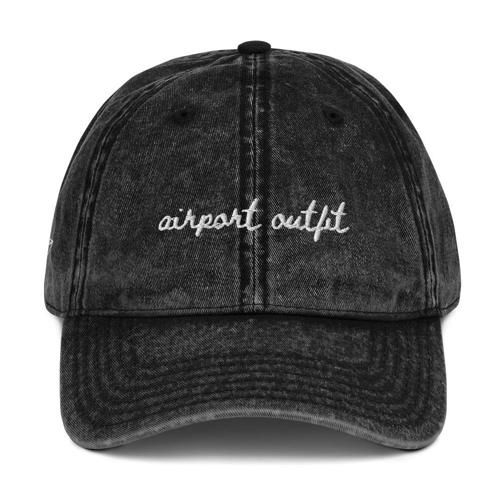 "Airport Outfit" Funny Hat for Travel Lovers - mock up