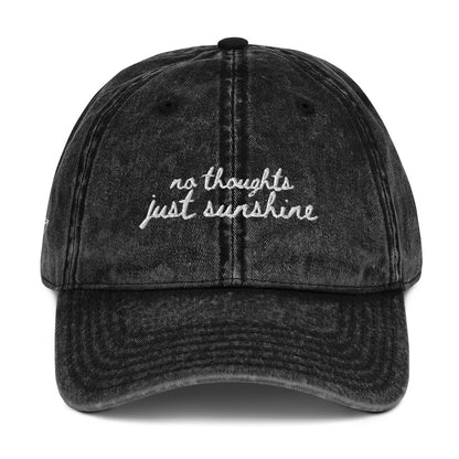 "No thoughts just sunshine" Funny Travel Hat for Beach Lovers - Mock Up