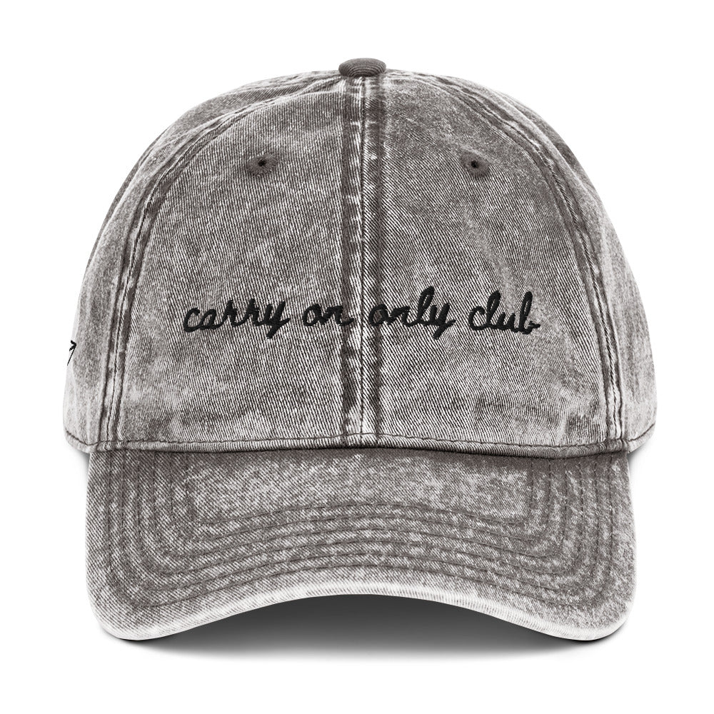 "Carry On Only Club" Funny Hat for Travel Lovers - Mock up