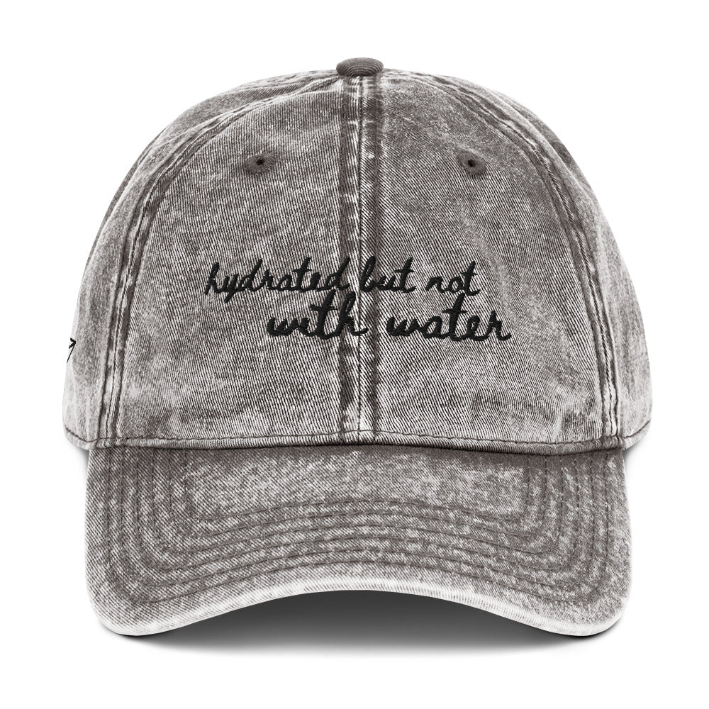 "Hydrated but not with water" - Funny Travel Hat for Beach Lovers - Mock up