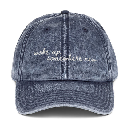 "Woke Up Somewhere New" Vacation Hat For Travelers