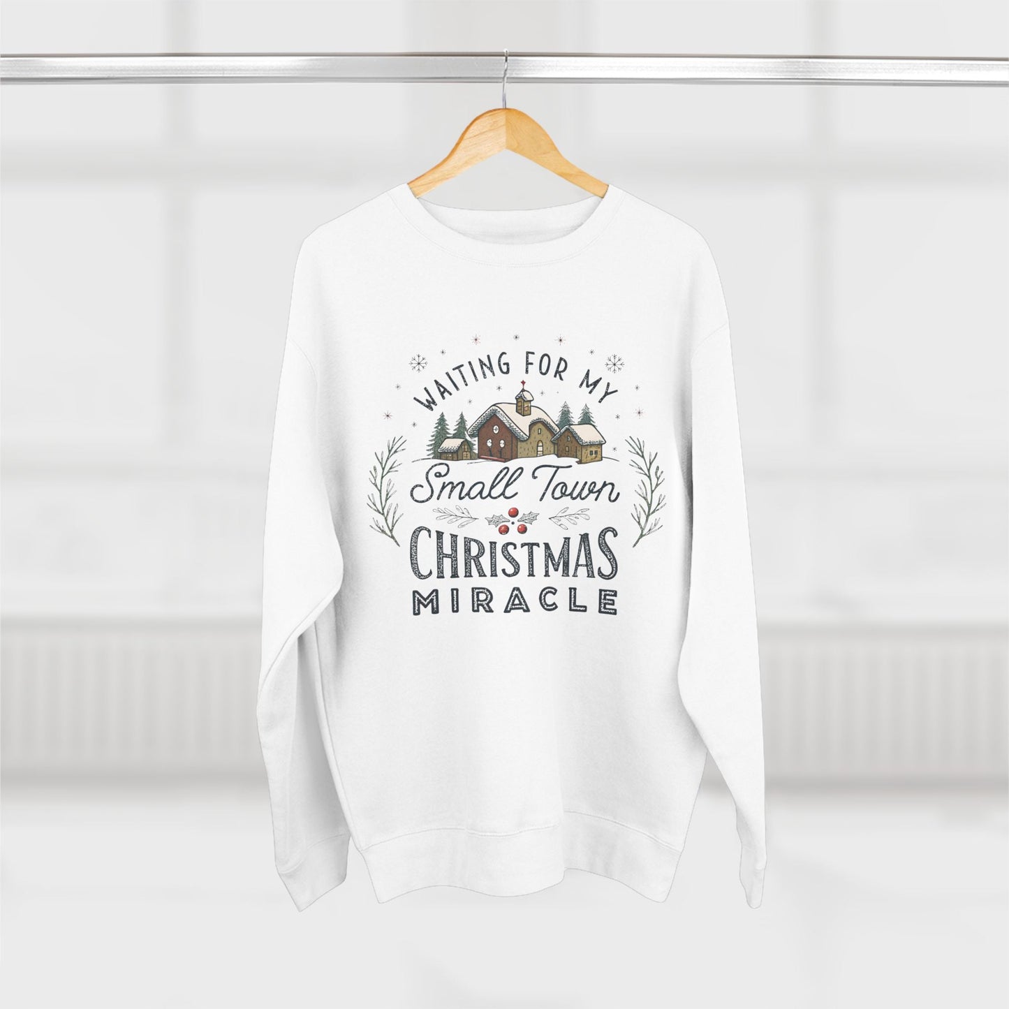 Waiting on my Small Town Christmas Miracle Christmas Sweatshirt - Out of Office Outfitters - Sweatshirt