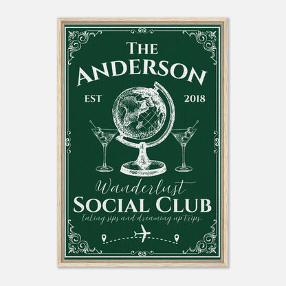 Wanderlust Social Club Framed Canvas - Out of Office Outfitters - Print Material