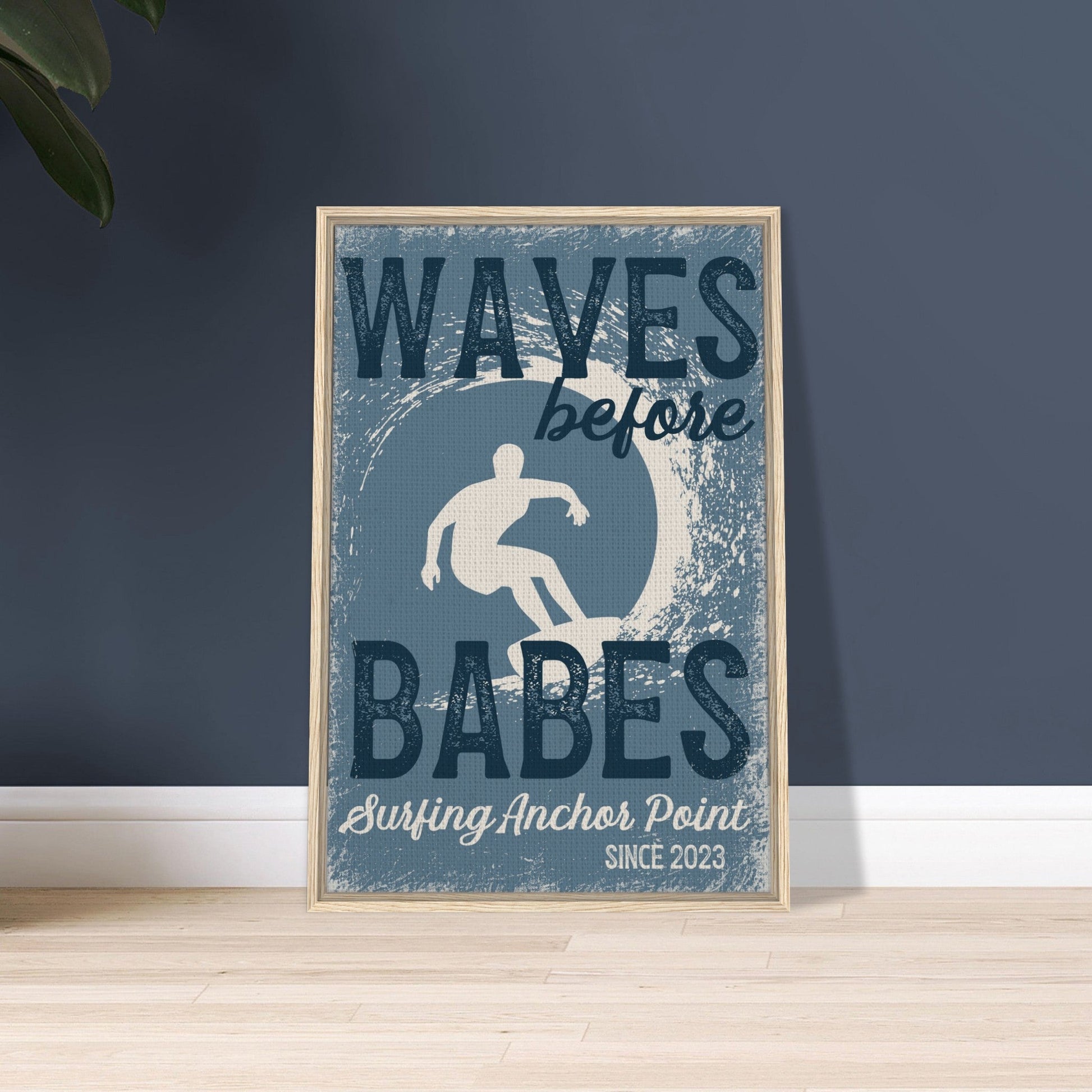 Waves Before Babes Framed Canvas - Out of Office Outfitters - Print Material