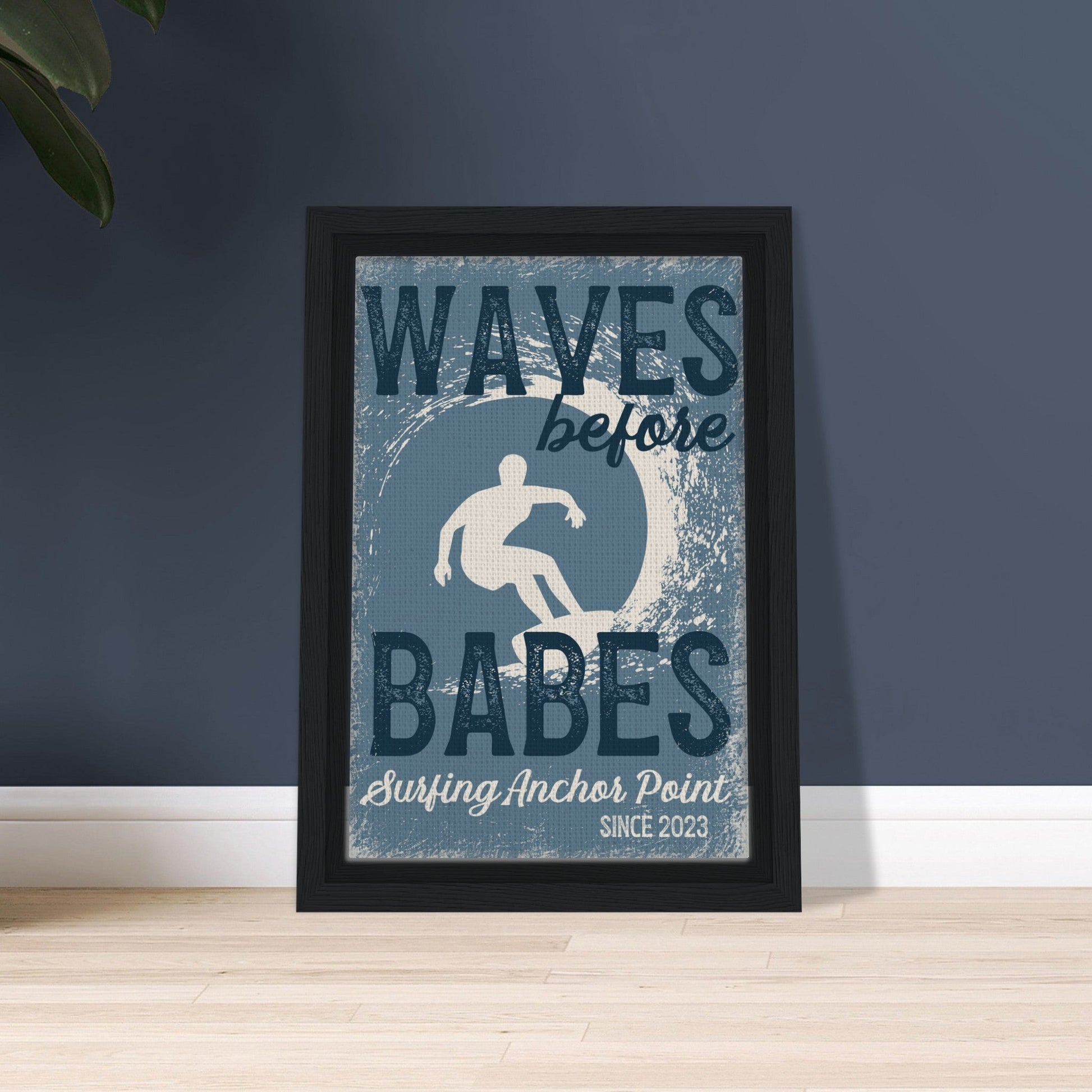 Waves Before Babes Framed Canvas - Out of Office Outfitters - Print Material