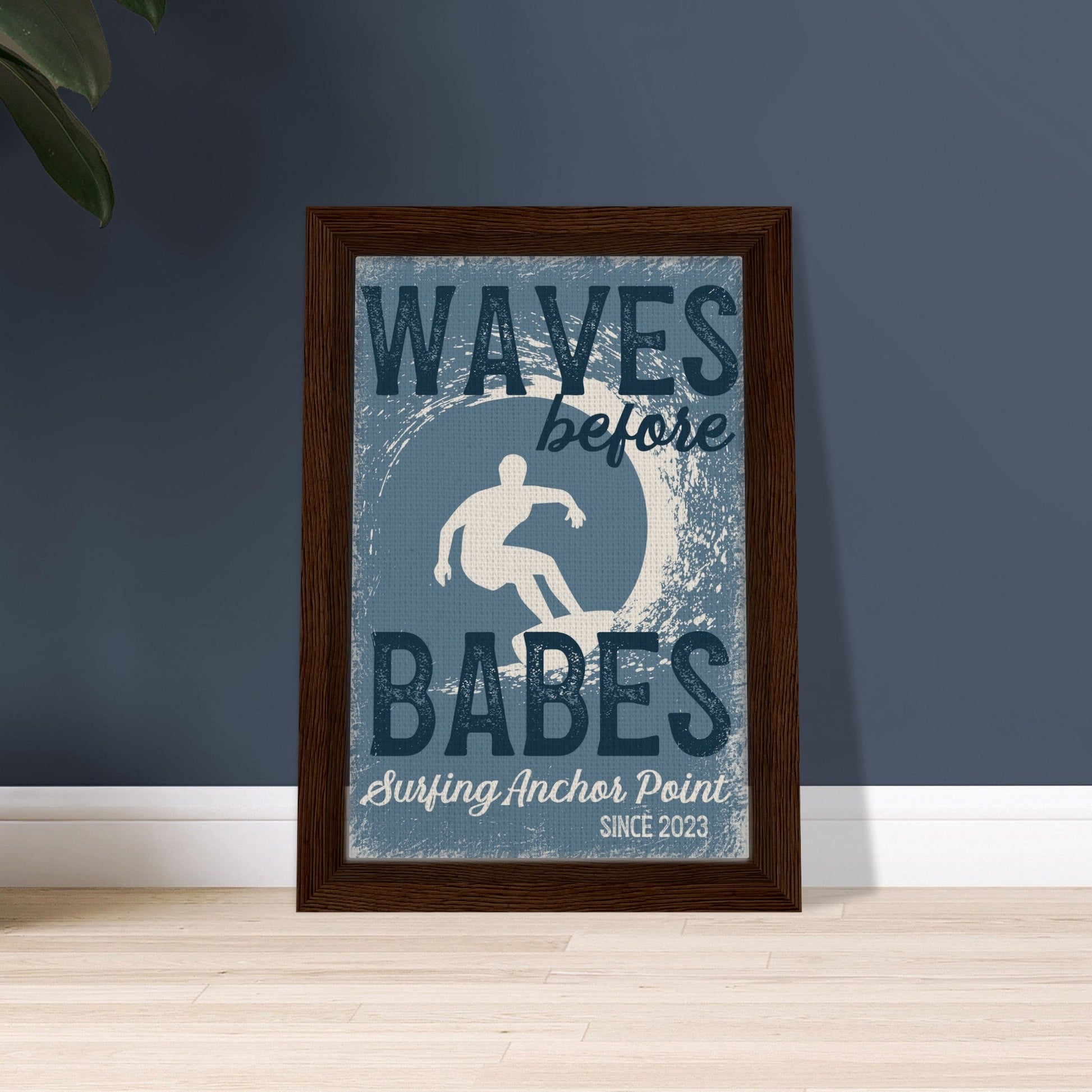 Waves Before Babes Framed Canvas - Out of Office Outfitters - Print Material