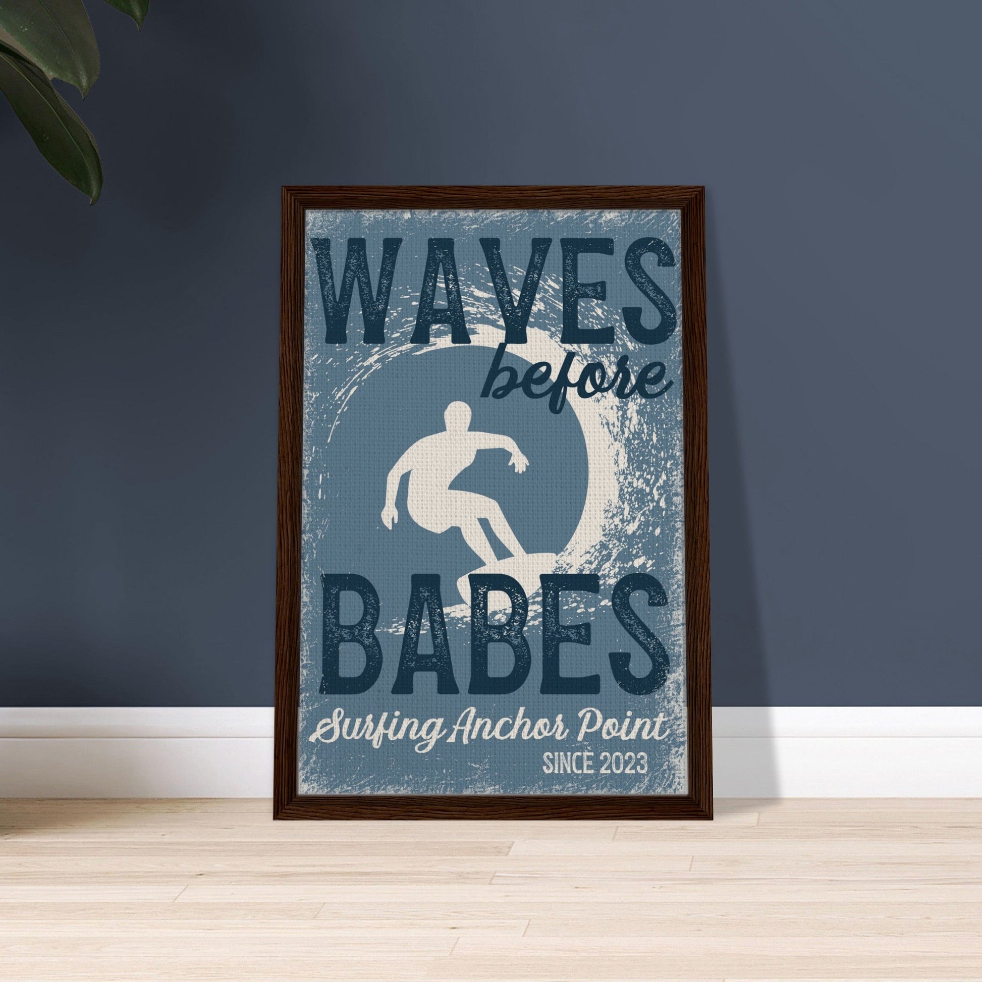 Waves Before Babes Framed Canvas - Out of Office Outfitters - Print Material