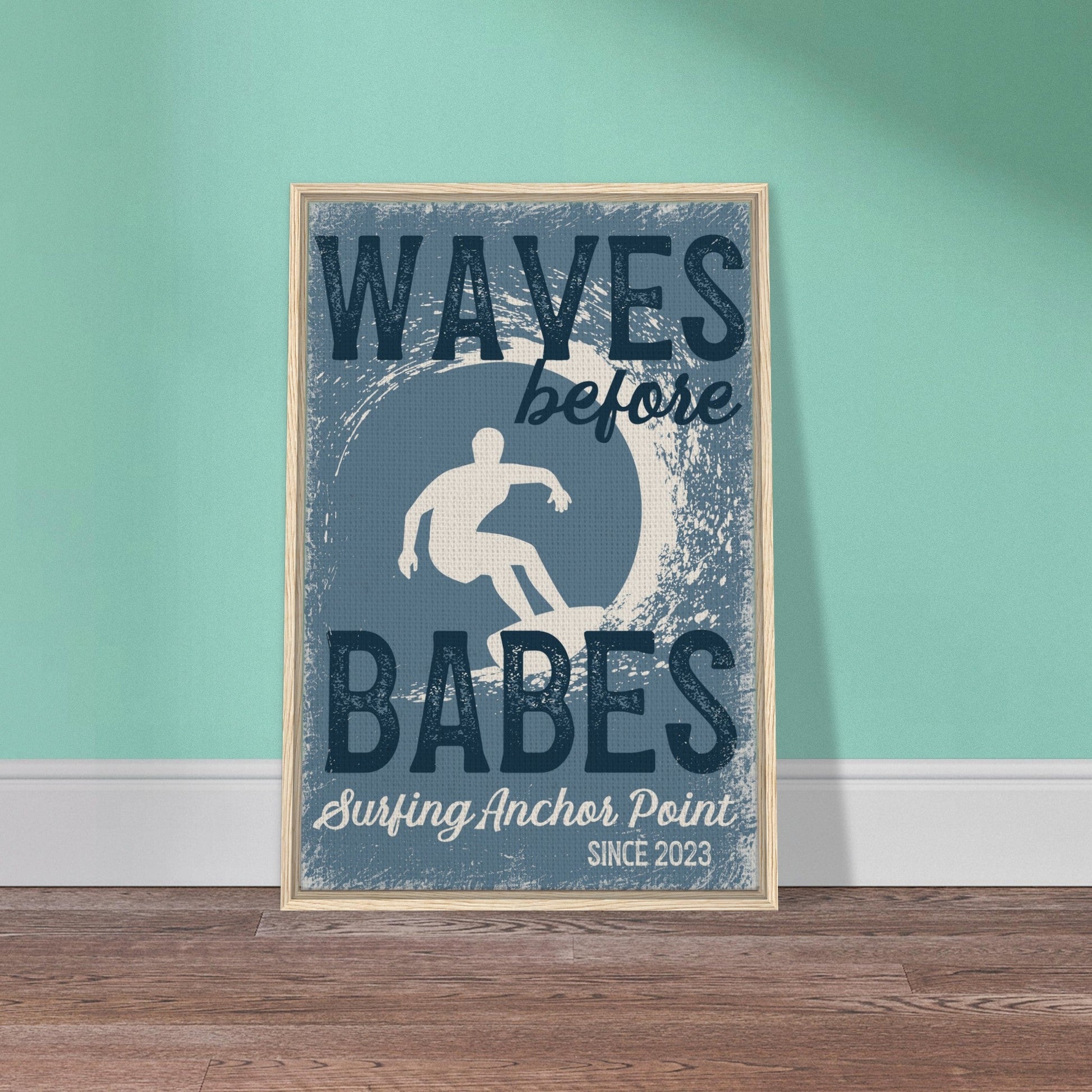 Waves Before Babes Framed Canvas - Out of Office Outfitters - Print Material