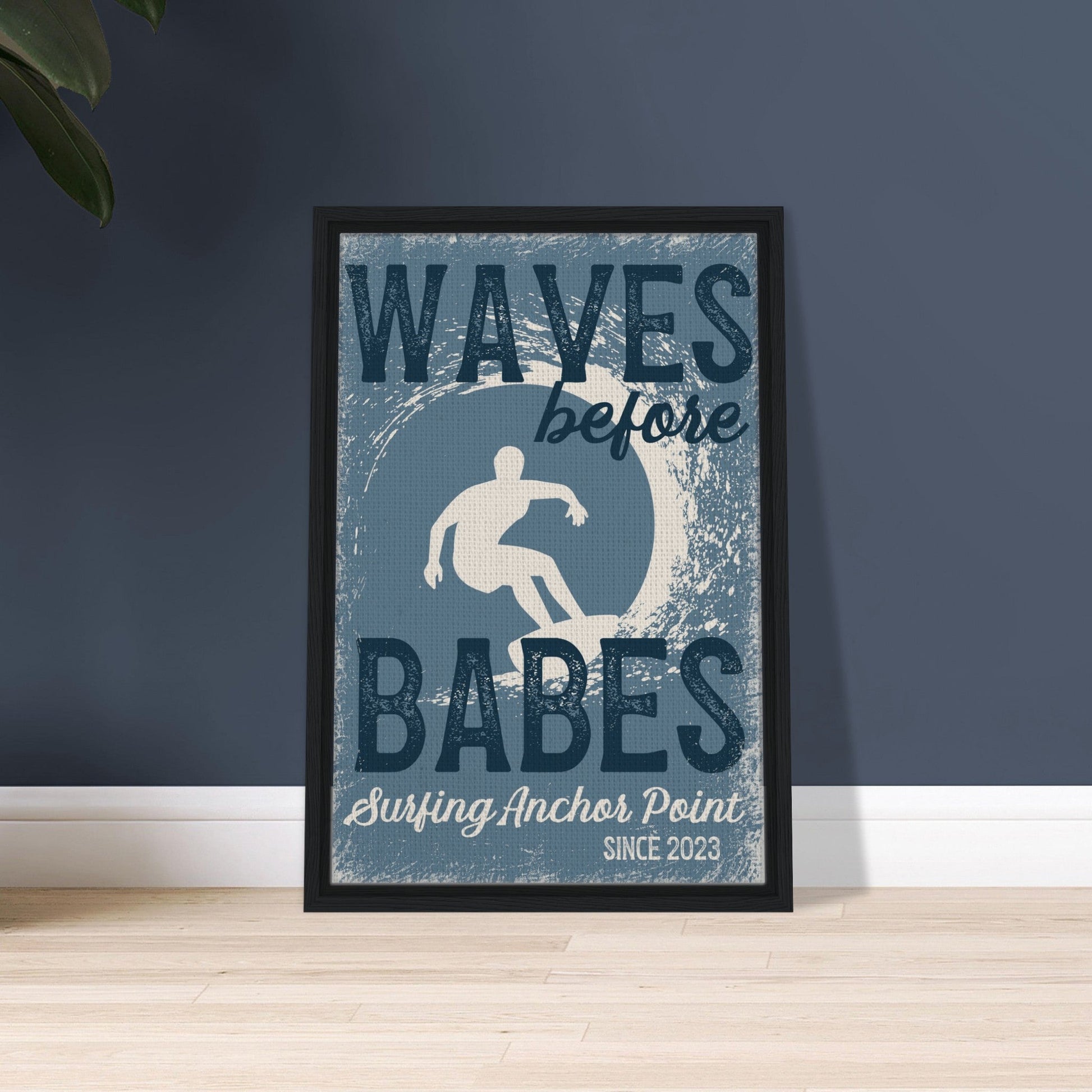 Waves Before Babes Framed Canvas - Out of Office Outfitters - Print Material