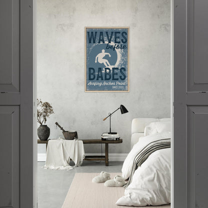Waves Before Babes Framed Canvas - Out of Office Outfitters - Print Material