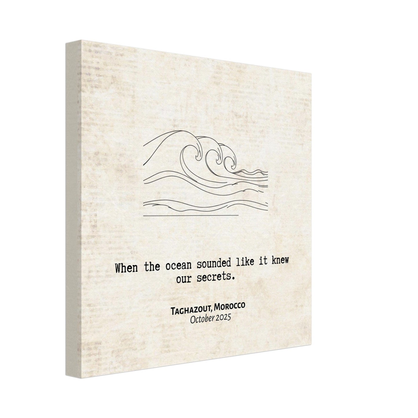 "When the Ocean Knew Our Secrets" - Personalized Travel Micro Memory Canvas - Out of Office Outfitters - 