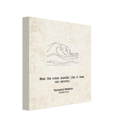 "When the Ocean Knew Our Secrets" - Personalized Travel Micro Memory Canvas - Out of Office Outfitters - 