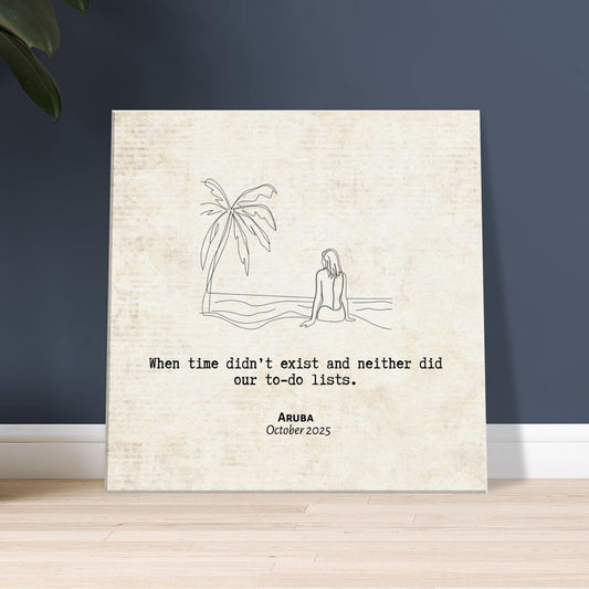 "When Time Didn't Exisit" - Personalized Travel Micro Memory Canvas - Out of Office Outfitters - 