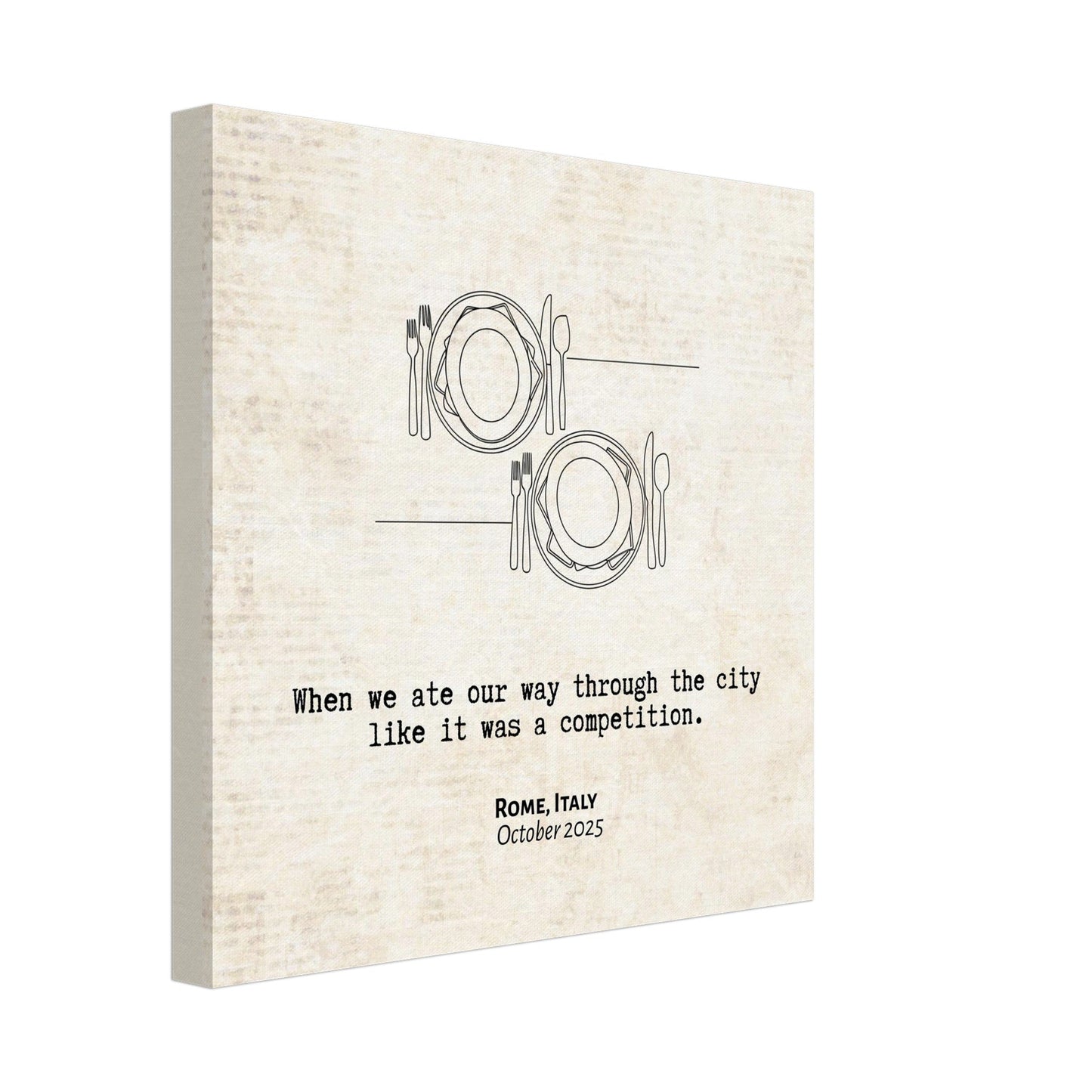 "When We Ate Our Way Through the City" - Personalized Travel Micro Memory Canvas - Out of Office Outfitters - 