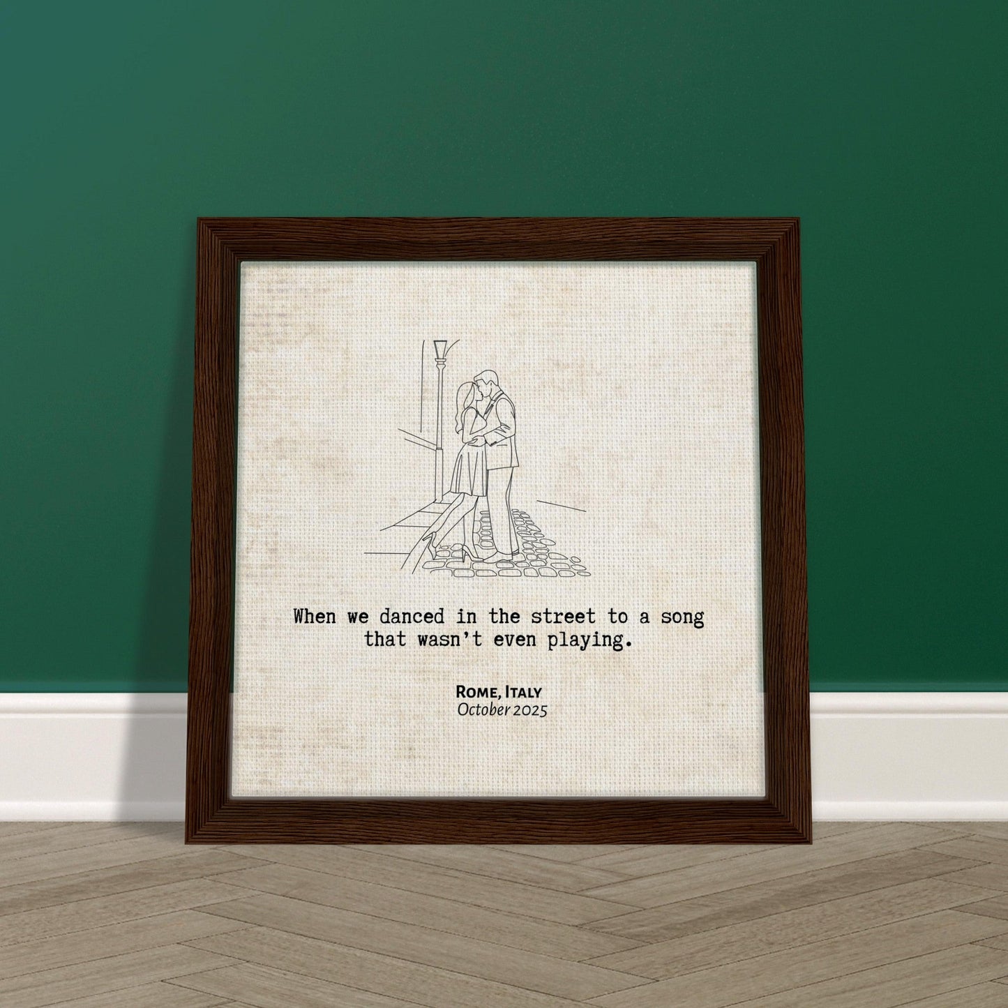 "When We Danced In the Street" - Personalized Travel Micro Memory Framed Canvas - Out of Office Outfitters - Print Material