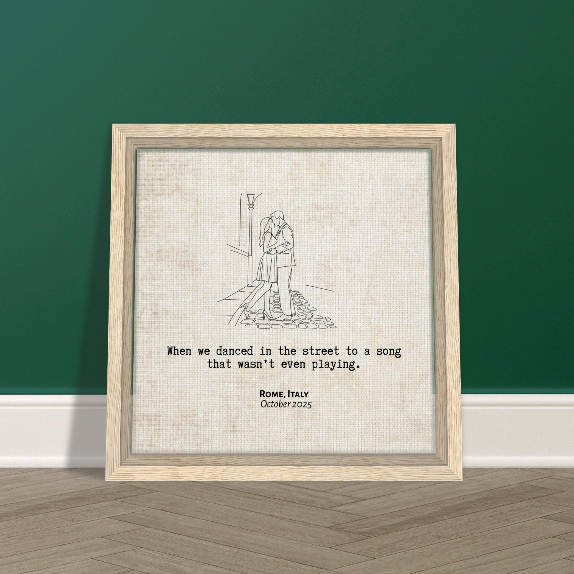 "When We Danced In the Street" - Personalized Travel Micro Memory Framed Canvas - Out of Office Outfitters - Print Material