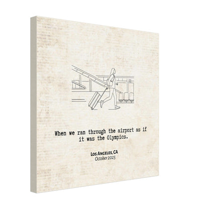 "When We Ran Through the Airport" - Personalized Travel Micro Memory Canvas - Out of Office Outfitters - 