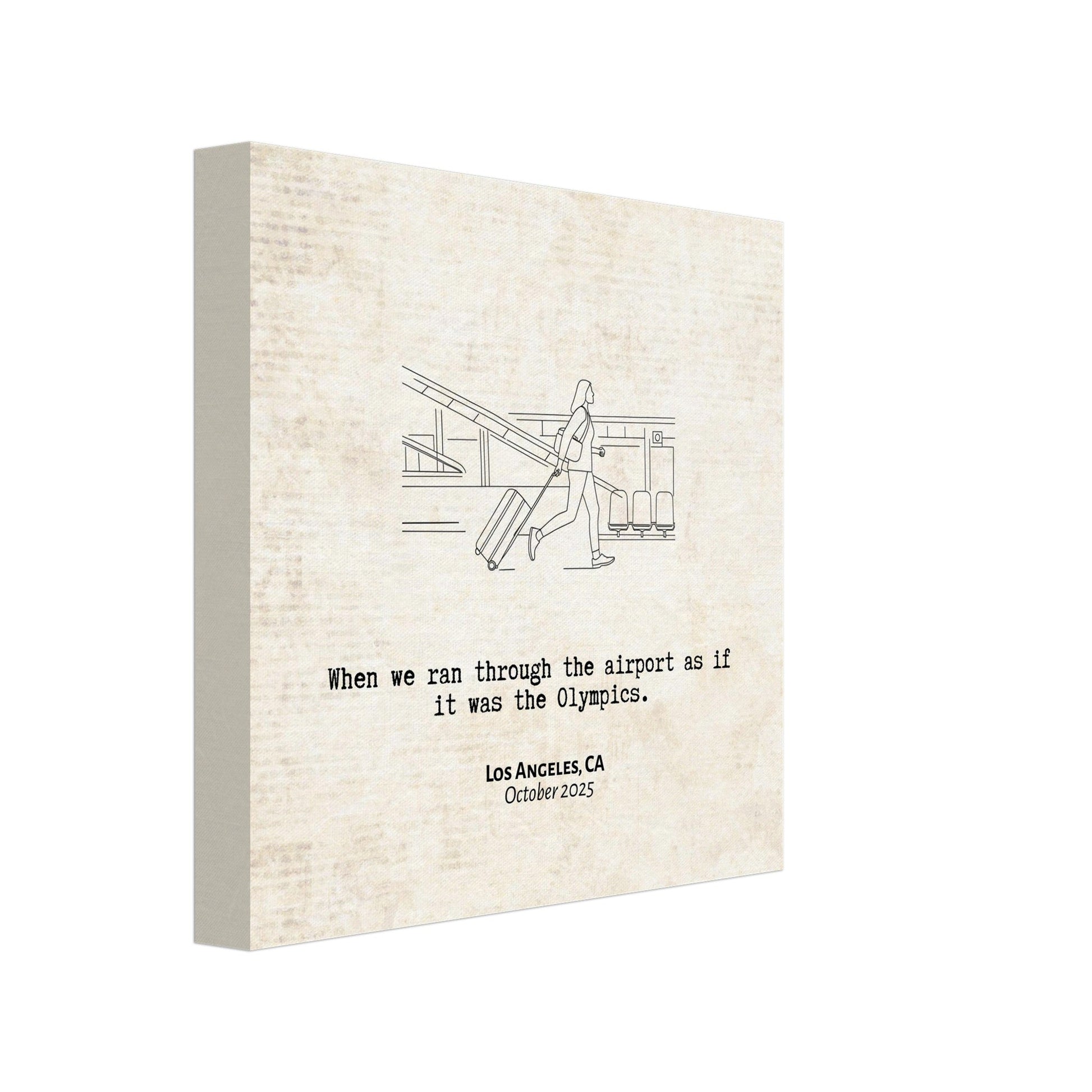"When We Ran Through the Airport" - Personalized Travel Micro Memory Canvas - Out of Office Outfitters - 