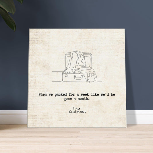 "When We Significantly Overpacked" - Personalized Travel Micro Memory Canvas - Out of Office Outfitters - 