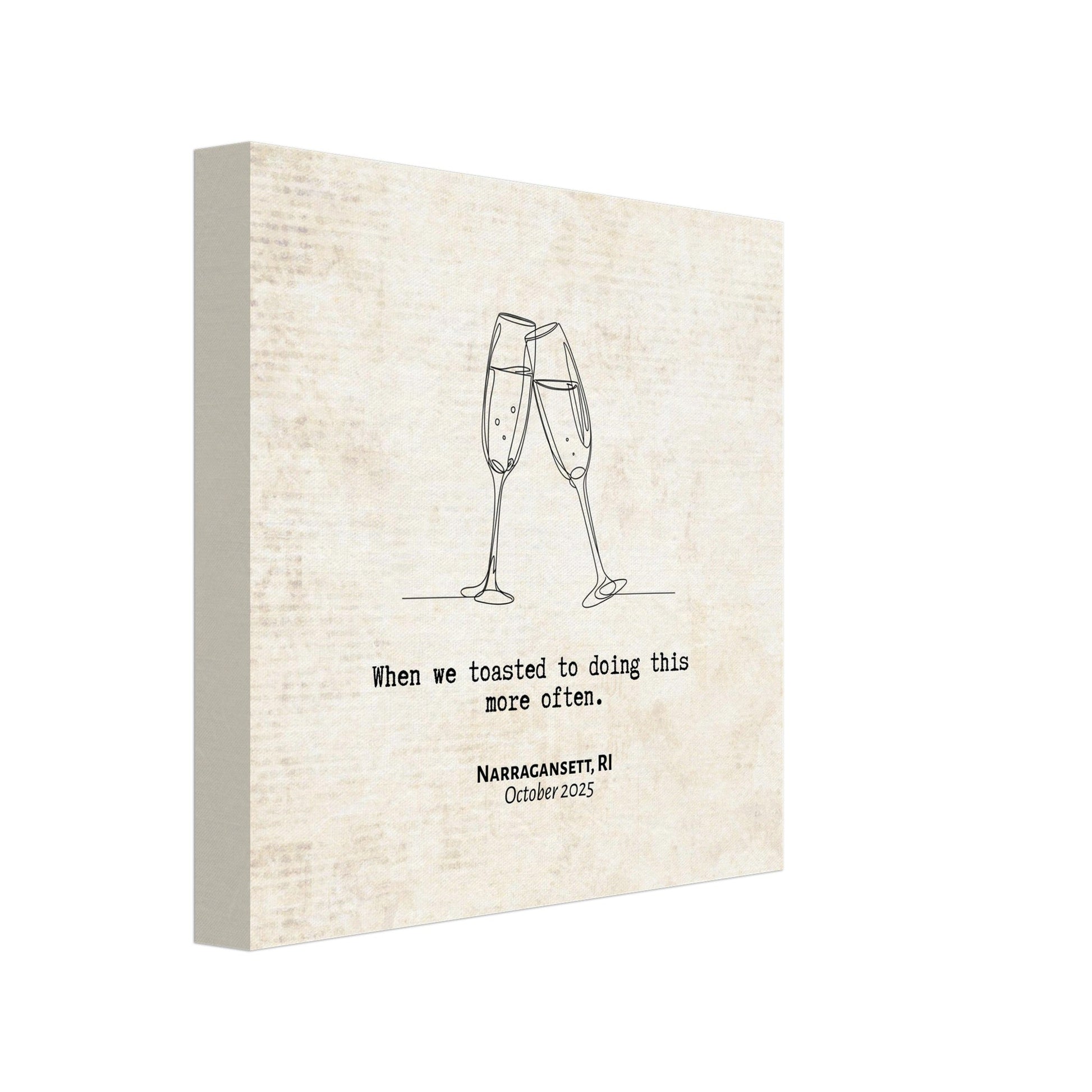 "When We Toasted to Doing This More" - Personalized Travel Micro Memory Canvas - Out of Office Outfitters - 