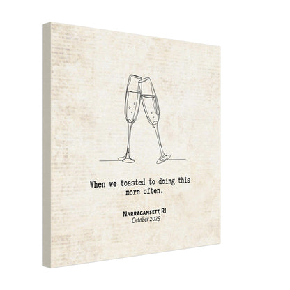 "When We Toasted to Doing This More" - Personalized Travel Micro Memory Canvas - Out of Office Outfitters - 