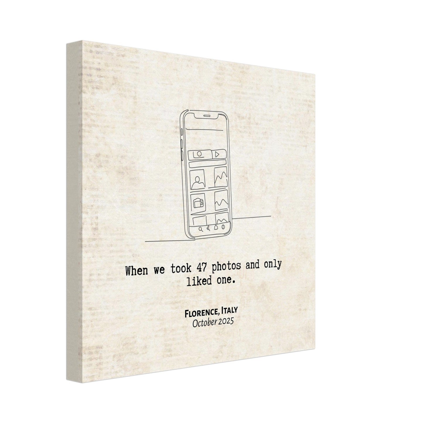 "When we Took 47 Photos and Only Liked One" - Personalized Travel Micro Memory Canvas - Out of Office Outfitters - 