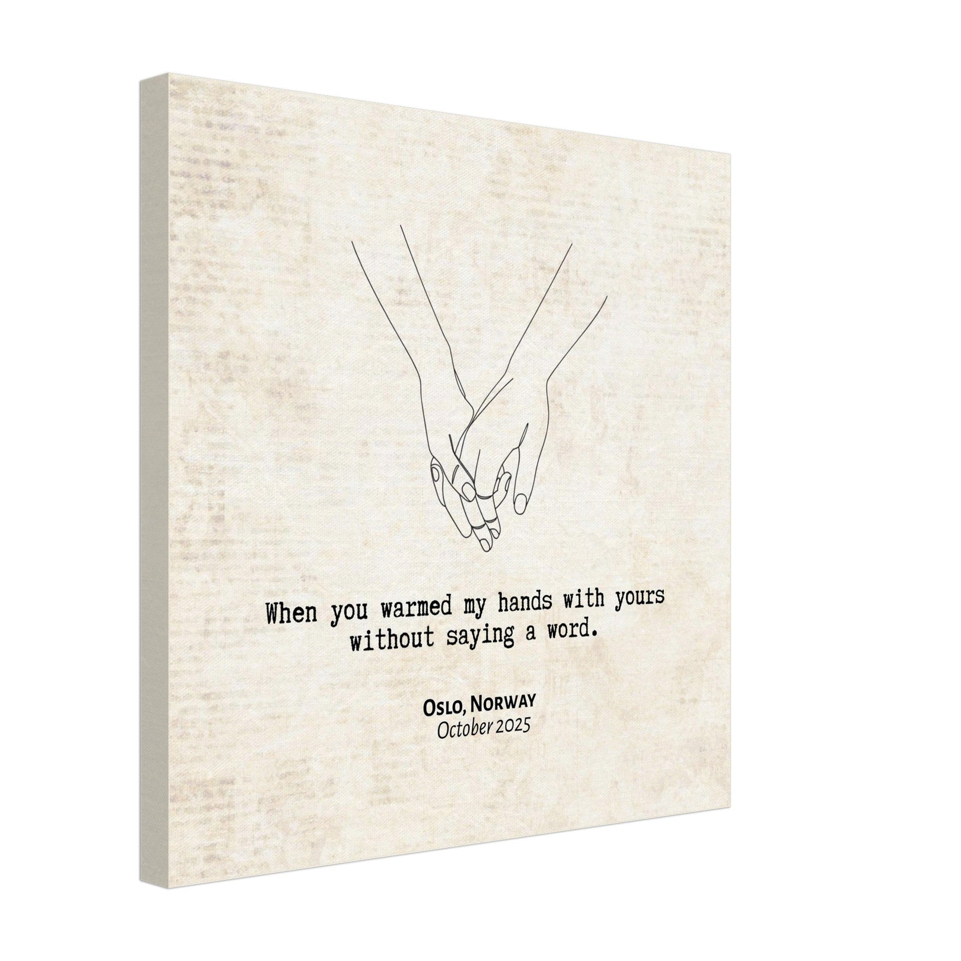 "When You Warmed My Hands" - Personalized Travel Micro Memory Canvas - Out of Office Outfitters - 