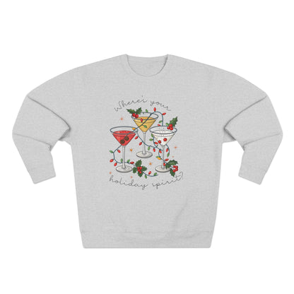 Where's Your Holiday Spirit Christmas Sweatshirt - Out of Office Outfitters - Sweatshirt