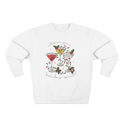 Where's Your Holiday Spirit Christmas Sweatshirt - Out of Office Outfitters - Sweatshirt