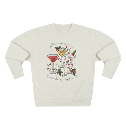 Where's Your Holiday Spirit Christmas Sweatshirt - Out of Office Outfitters - Sweatshirt