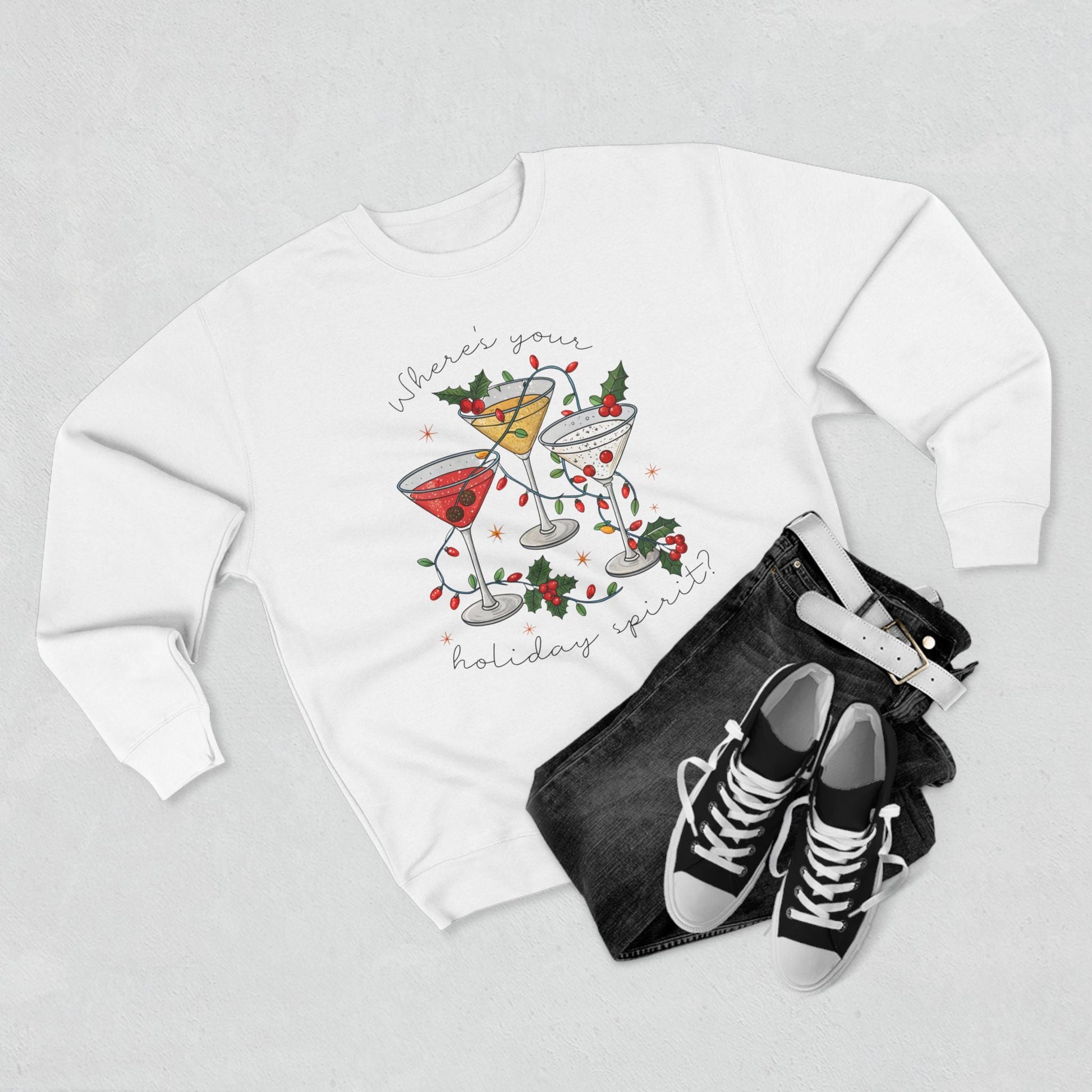 Where's Your Holiday Spirit Christmas Sweatshirt - Out of Office Outfitters - Sweatshirt