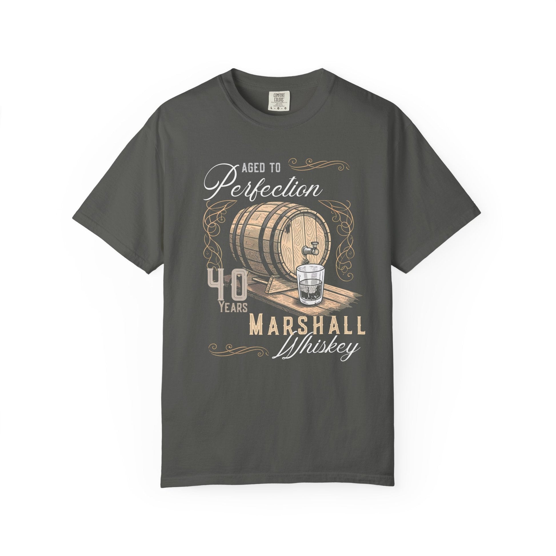 Whiskey Aged to Perfection Personalized Birthday Tshirt - Out of Office Outfitters - T-Shirt