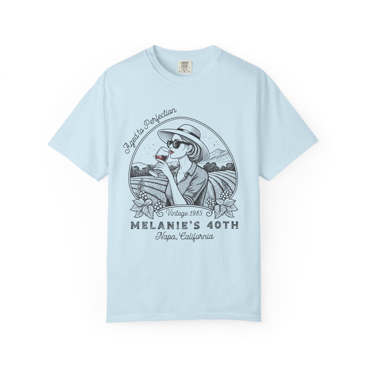 Wine Vintage Aged to Perfection Personalized Birthday T-Shirt - Out of Office Outfitters - T-Shirt