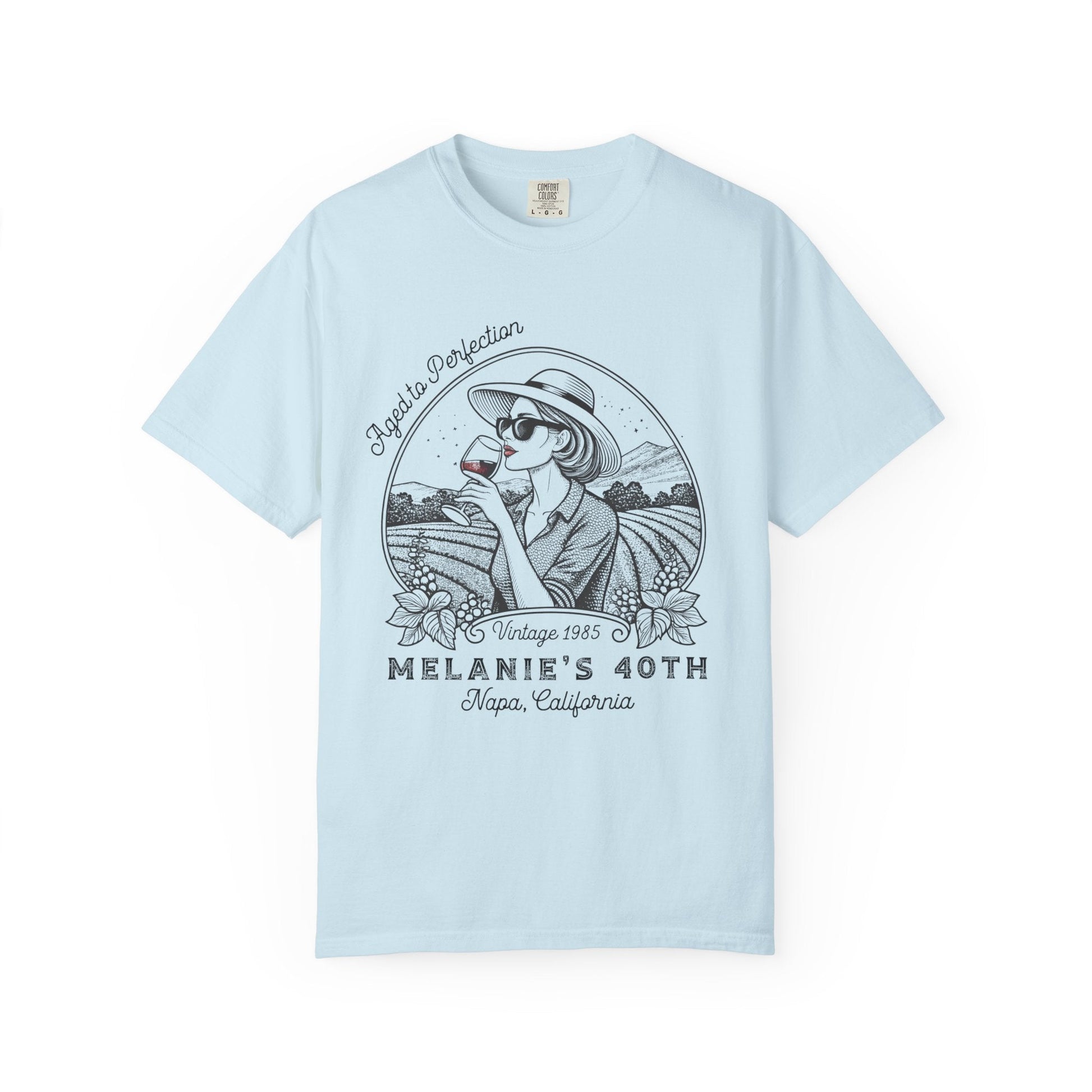 Wine Vintage Aged to Perfection Personalized Birthday T-Shirt - Out of Office Outfitters - T-Shirt