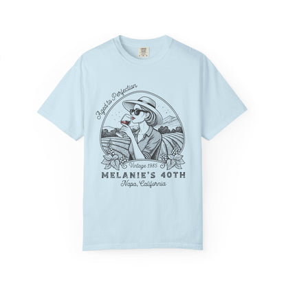 Wine Vintage Aged to Perfection Personalized Birthday T-Shirt - Out of Office Outfitters - T-Shirt