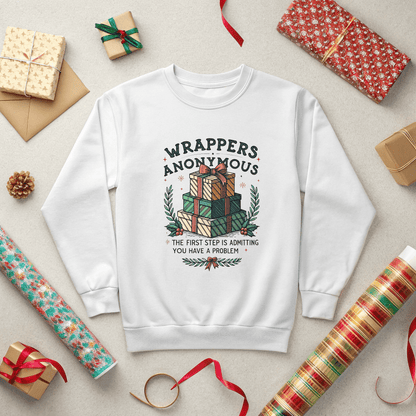 Wrappers Anonymous Christmas Sweatshirt - Out of Office Outfitters - Sweatshirt