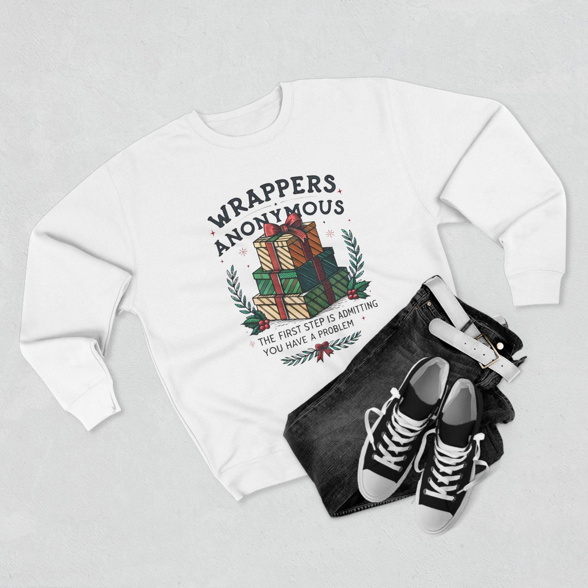 Wrappers Anonymous Christmas Sweatshirt - Out of Office Outfitters - Sweatshirt