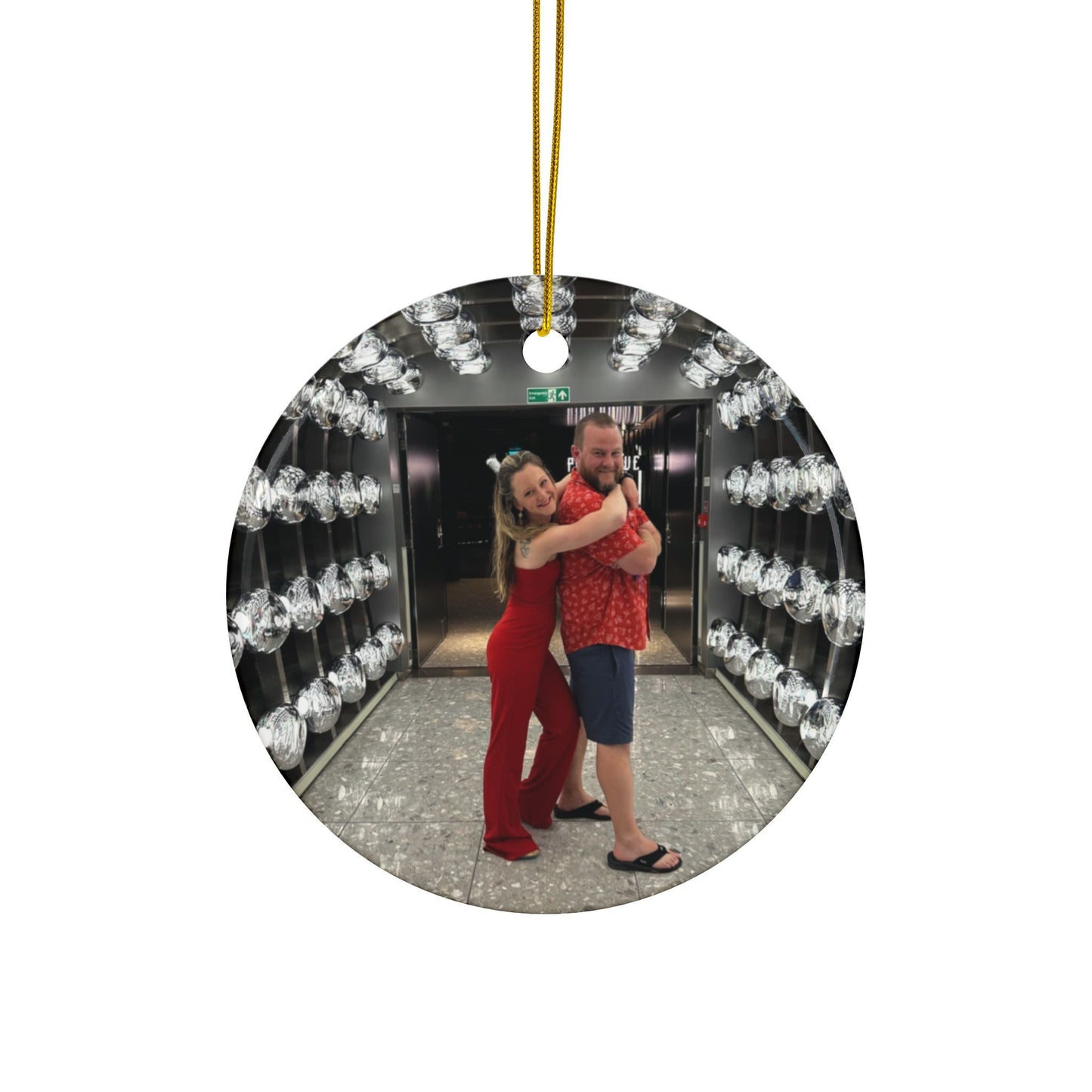 Year of Adventures Ceramic Ornament with Optional Photo - Out of Office Outfitters - Home Decor