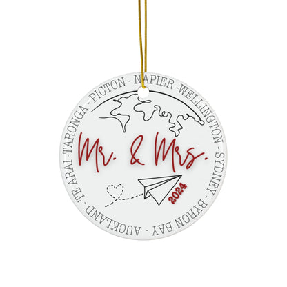 Year of Adventures Ceramic Ornament with Optional Photo - Out of Office Outfitters - Home Decor