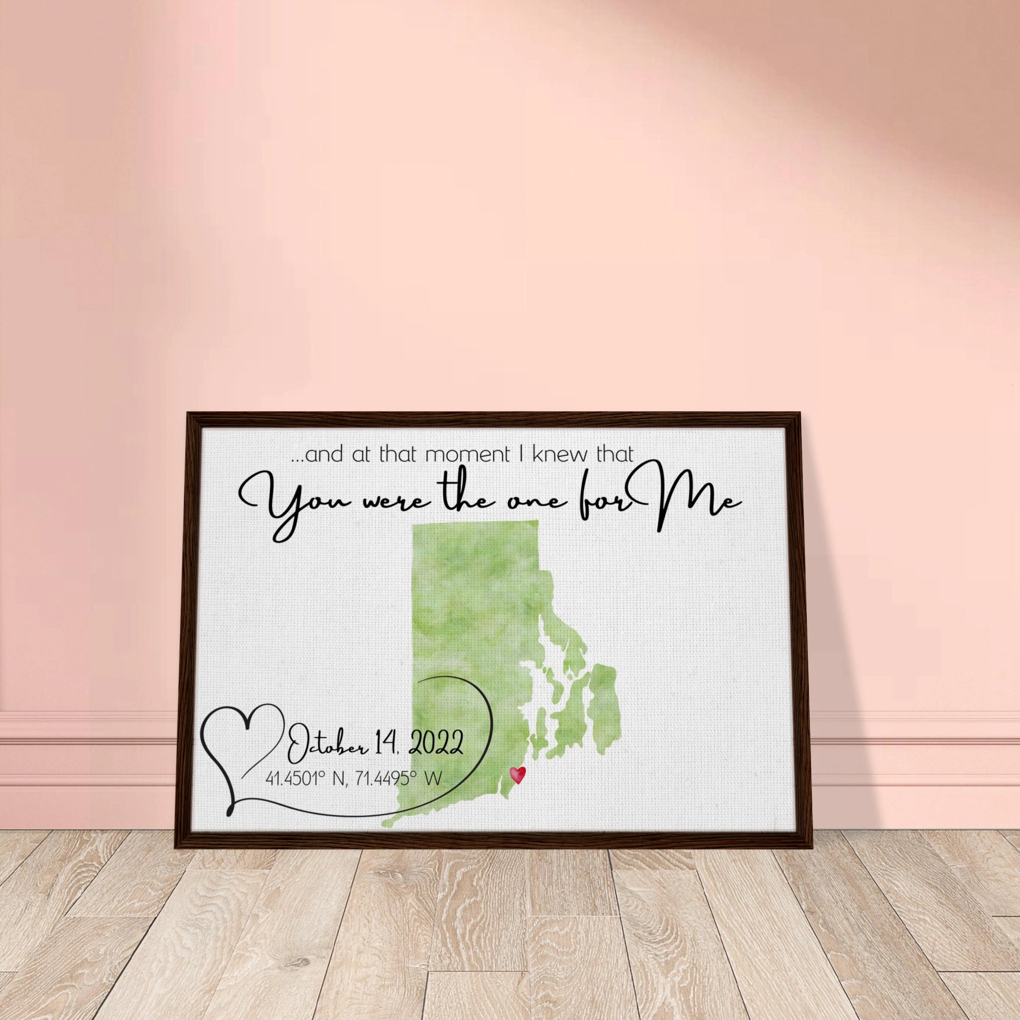 You Were the One For Me Keepsake Map or Guestbook - Out of Office Outfitters - Print Material